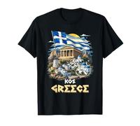 KOS Grecia Flag KOS Souvenir Travel Vacation Camiseta