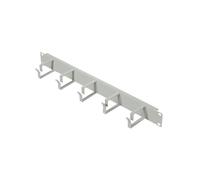 Koscom Connect Panel de clasificación de cables para armario de red I 1U Gestión de cables para armario de servidores I Panel de maniobra con 5 barras guía de 40 x 50 mm I Gestión de cables para