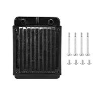 KOSDFOGE 120MM Computer CPU Water Cooling Radiator Cooler Heatsink 10 Tubes Pure Aluminum Unique U-shaped Radiation for Electronic Equipment Black