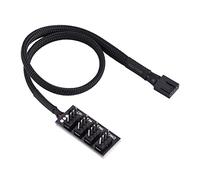 KOSDFOGE 4-Pin Computer PC CPU Cooling Case Fan Power Extension Cable Case Fan Power Multi Splitter Connector Cable Adapter para 4-Pin Y 3-Pin Cooling Fans