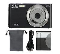 KOSDFOGE Cámara de Viaje, cámara con Zoom Digital 16X, Pantalla de 2,8 Pulgadas, 4K, 44 MP, Carcasa de plástico a Prueba de Golpes, cámara HD para fotografía para Adultos y (Schwarz)