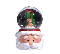 KOSDFOGE Christmas Snow Globe Colorful Lighting Home Decoration Night Light Decor Family Friends Birthday Desktop Ornament Festive Joy Resin Glass (Present)