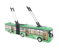 KOSDFOGE CS0133 Electronic City Bus Light Car Educational Toy for Children Kids Traffic Model Blue Green Red Plastic Metal 34 * 7.3 * 4.8cm (Green)