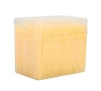 KOSDFOGE Double Head Teeth Cleaning Toothpick Oral Care Floss Pick 1100pcs Box for Large Tooth Crevice (Yellow)
