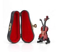 KOSDFOGE Miniature Wooden Violin Model Vivid and Lifelike Fashionable Dollhouse Accessory for 1/12 Scale