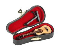KOSDFOGE Modelo Guitarra Madera en Miniatura, Mini Adornos Musicales, Decoración Artesanal para el Hogar, Es el Mejor Regalo Navidad y Regalo Cumpleaños para Amigos O Familiares (4,7*2*1,2 pulgadas)