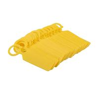 KOSDFOGE Plant Nursery Seedling Tags 100 PCS Plastic Hanging Labels Garden Decor White Green Yellow 11x2.4cm (White) (Yellow)