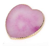 KOSDFOGE Resin Heart Styling Nail Art Palette Colorful Paint Drawing Dish Portable Tool for Nail Artists Pink Blue Purple Gray (Púrpura)