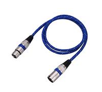 KOSDFOGE XLR Macho a Hembra Enchufe Equilibrio 3Pin Micrófono MIC Cable de Audio 1M 20M(1,8 millones)