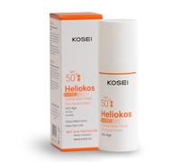 KOSEI | HELIOKOS Crema Protector solar facial 50 con Color | Protección UVA/UVB y Células Madre de Uva | Crema Solar Cara con Color | Contiene Vitamina E | Previene de las Quemaduras y Enrojecimiento