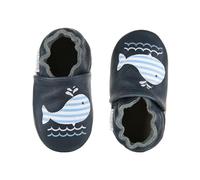 koshine Zapatos para gatear de cuero suave para bebé, zapatos para aprender a andar, zapatillas de 0-3 años (gris, 18), Azul Marino Delfín, 20/21 EU
