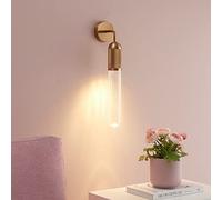 KOSILUM - Aplique moderno dorado iluminación simple - Hita - Luz blanca cálida para salón, dormitorio, cocina, pasillo - 1 x max 9 W - - GU10 - IP20