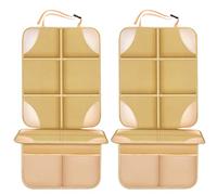 Kosiy Car Seat Protector for Child Car Seat, Waterproof 600D Thickest with Non Slip Backing Padding Car Seat Cover Mat Protector for Leather Seats 2 Pack (Light)