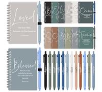 Kosiz 48 juegos de regalos cristianos de Pascua, diarios de oración inspiradores a granel con bolígrafos, cuaderno de la Biblia en espiral A6, regalo religioso para el día de la madre, mujeres