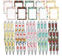 Kosiz - Bloc de notas con diseño de flores, 60 unidades, para la escuela, la oficina, las vacaciones