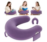 Kosker Cojín para Juegos & Lectura, Almohada de Lectura para Asiento, Almohada de Lectura para Juegos con Gran Reposa Rodillas Ergonómico, Cojín de Escritorio para iPad/Laptop - Violeta