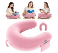 Kosker Cojín para Juegos & Lectura, Almohada de Lectura para Asiento, Almohada de Lectura para Juegos con Gran Reposa Rodillas Ergonómico, Cojín de Escritorio para iPad/Laptop - Rosa