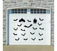 KOSLEOW 24 PCS Decoración Halloween Magnética, Murciélagos 3D con Ojos Fluorescentes, Pegatinas para Puerta de Garaje, Coche, Ventana, Pared, Decoración de Interior y Exterior para Fiestas
