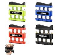 KOSLEOW 4 Piezas Fortalecedor de Mano y Dedos, Hand Grip con 4 Niveles de Resistencia 3LB, 7LB, 11LB, 14LB para Ejercitar Antebrazo, Fuerza de Agarre y Rehabilitación