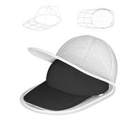 KOSLEOW Limpiador de Gorras para Lavadora, Soporte Plegable para Lavar Gorras de Béisbol en Lavavajillas y Lavadora con Red de Protección, Moldeador y Protector de Viseras - Blanco