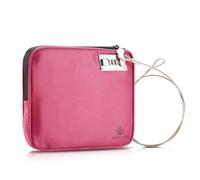KOSMCCO Bolsa de playa con bloqueo antirrobo, 9 x 7.5 pulgadas, portátil, segura para asegurar tus objetos de valor y teléfono, color rojo rosa