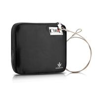 KOSMCCO Bolsa de playa con bloqueo antirrobo, 9 x 7.5 pulgadas, portátil, segura para asegurar tus objetos de valor y teléfono, color negro