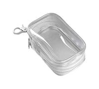 Kosmetiktasche Klein Für Handtasche - Neceser transparente | Wasserdicht Kulturbeutel Durchsichtig PP 6,5x4x10,5cm - Makeup Bolsillos Reise Organizer Mit Schlüsselanhänger, C, Fare riferimento alla