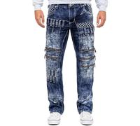 KOSMO LUPO Herren Jeans KM8006 Blau W40/L34