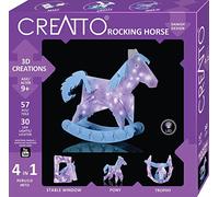 Kosmos 03669 - Puzzle 3D, diseño de Caballo balancín, Color Plateado