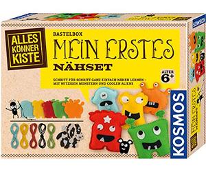 Kosmos 604394 My First Monster Learn to Sew para niños, kit de manualidades