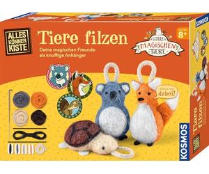 Kosmos 604684 Die Schule Der magischen Tiere - Tiere filzen, AllesKönnerKiste Zum basteln Von Schlüssenanhänger aus Filz, Filz Set für 3 Anhänger Filzzen Starterset für Kinder AB 8 Jahren