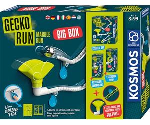 KOSMOS 617318 Gecko Run Marble Run Big Box, Paquete económico, Pista de Bolas Extensible para niños a Partir de 8 años, Pista de Bolas Vertical, Pista de canicas, Instrucciones en Varios Idiomas