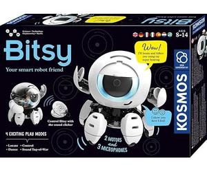 Kosmos 617424 Bitsy - Tu Inteligente Robot Amigo, Robot para niños, controla Bitsy con pulsador de Sonido, Juguete para niños, Caja de experimentos a Partir de 8 - 12 años, Instrucciones en Varios