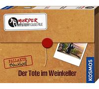 KOSMOS 682163 Murder Mystery Case File - Juego de cartas con material de prueba e indicaciones (idioma español no garantizado), diseño de El Muerte en el bodegón de vino, juego de mesa a partir de 14 años