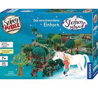 Kosmos 682279 Story Puzzle Starschweif El Unicornio desaparecido, 150 Piezas, Brilla en la Oscuridad, con Cuento Exclusivo, Lectura, Rompecabezas, resolución de acertijos, diversión para niños a
