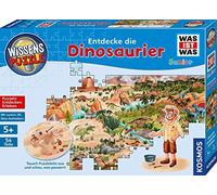 KOSMOS 682873 - Puzzle de conocimiento: Was ist Was junior - Descubre los dinosaurios, para niños a partir de 5 años, 54 piezas de puzzle, historia de lectura, información emocionante sobre dinosaurios