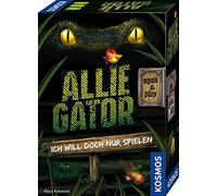 Kosmos 683023 Allie Gator Juego de Cartas para 2-5 Jugadores a Partir de 8 años, Genial Juego de acción, en práctica Caja magnética Open & Play, Juego de Viaje, pequeño Regalo para niños y Adultos,