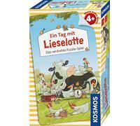 Kosmos 712792 Un día con Liselotte - Juego de Rompecabezas y Juego Infantil para la Serie de Libros de imágenes, Divertida Aventura en Granja con Mecanismo de Cubos, promueve la concentración, para 2