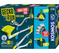 Kosmos Gecko Run Challenge XXL - Juego de Cartas de tareas y 2 Juegos de | Extensiones, pista de bolas para niños, pista de bolas vertical, juguete de construcción a partir de 8 años