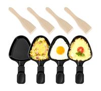 Kosmosta Mini sartén antiadherente para queso parrilla accesorios para raclettes de repuesto para raclette vajilla mini raclette sartenes forma triangular (4 unidades)