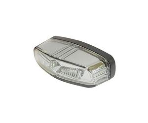 Koso Hawkeye - Luz Trasera LED de Alta Potencia con luz para matrícula, Cristal Ahumado Universal para Motocicletas