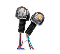 Koso Nano - Intermitente LED y luz Trasera (14 x 10 mm, M6), Color Negro Mate, Certificado E, Universal para Motocicletas