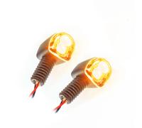 KOSO Universal Moto LED Intermitente NANO Negro Mate E-Aprobado Par