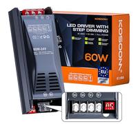 KOSOOM Transformador dimmable 24V 60W 2.5A 1pcs 220V a 24V fuente alimentacion para alimentador power supply transformador luces LED driver alimentación conector seguro