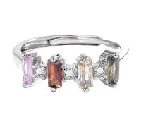 kosopse Anillo de memoria para mujer, chapado en cobre, chapado en oro, circonita incrustada, anillo ajustable, Einheitsgröße, Metal, Sin piedras preciosas