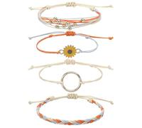 kosopse Armbänder Damen Anhänger - Pulsera de cuerda trenzada hecha a mano para mujer, brazalete de 16 cm, Einheitsgröße, Algodón, No es una piedra preciosa