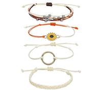 kosopse Armbänder Damen Anhänger - Pulsera de cuerda trenzada hecha a mano para mujer, brazalete de 16 cm, Einheitsgröße, Algodón, No es una piedra preciosa
