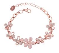 kosopse Brazalete de pareja con diseño de flores dulces y frescas. Exquisito adorno de mano para mujer. Para tu estilo. Ideal para uso diario. Brazalete vintage, Einheitsgröße, Zinc, No es una piedra