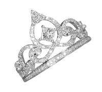 kosopse Juego de anillos de plata con corona de moda para mujer, corona redonda de circonita cúbica, aniversario, compromiso, anillo de corona para mujer, anillo de lobo, 8, Metal, Sin piedras