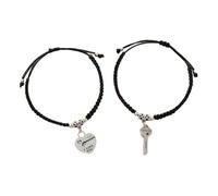 kosopse Perlen Für Herstellung Von Armbändern - Pulsera trenzada ajustable para él y para ella con 8 corazones de amor, joyería Damenuhr Mit, A, Metal, No es una piedra preciosa
